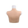 Buste faux seins silicone, col court