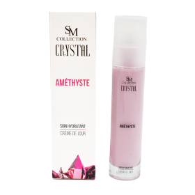 Crème de jour à la poudre d'améthyste 50ml 100% naturelle SM collection CRYSTAL