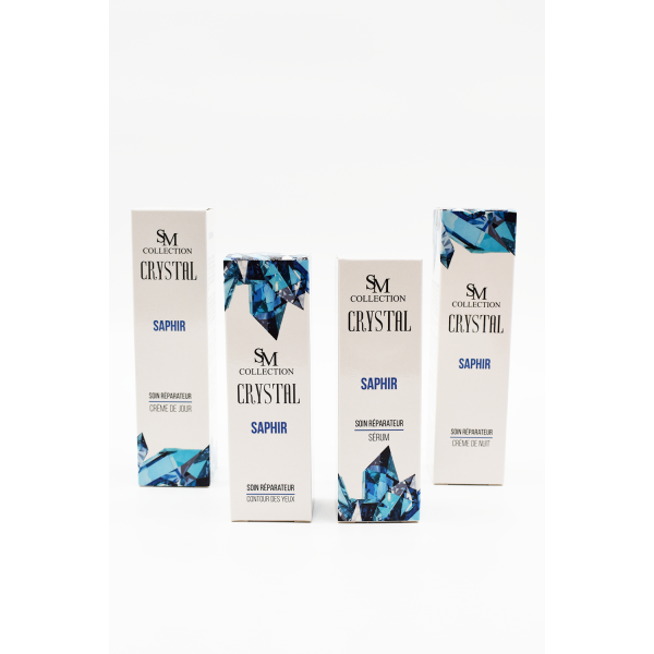 Crème de jour à la poudre de saphir 50ml 100% naturelle SM collection CRYSTAL