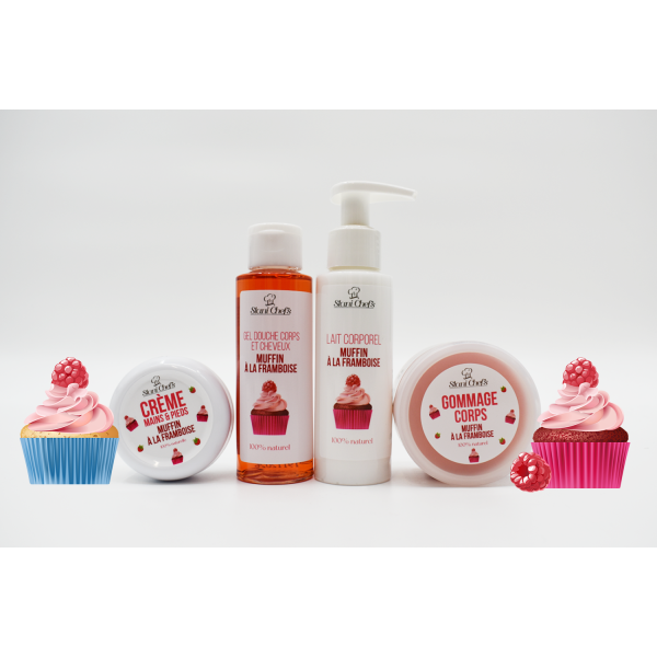 Crème mains et pieds - muffin à la framboise - 50ml 100% naturelle - Format voyage Stani chef's