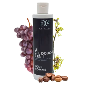 2 en 1 Shampoing Gel Douche Homme 100% Naturel
