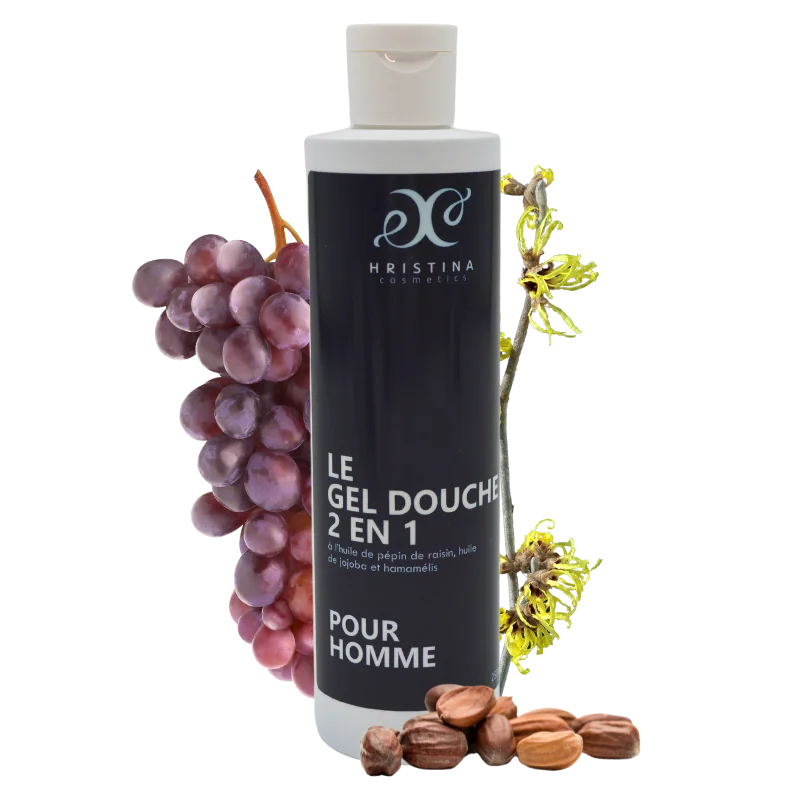 2 en 1 Shampoing Gel Douche Homme 100% Naturel