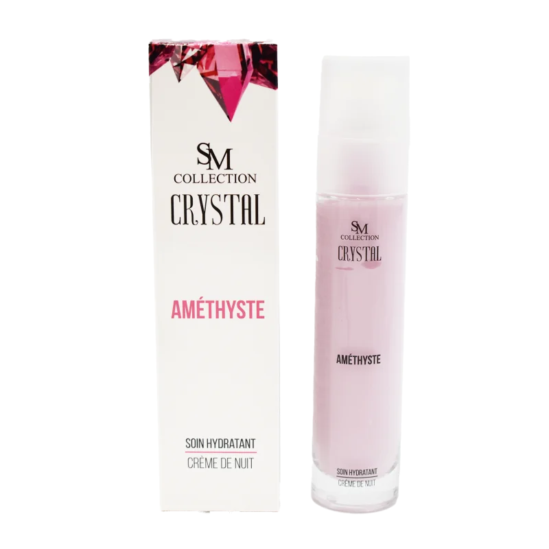 Crème de nuit à la poudre d'améthyste 50ml, 100% naturelle