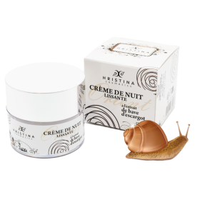 Crème de nuit hydratante à base de bave d'escargot 50ml 100% naturel