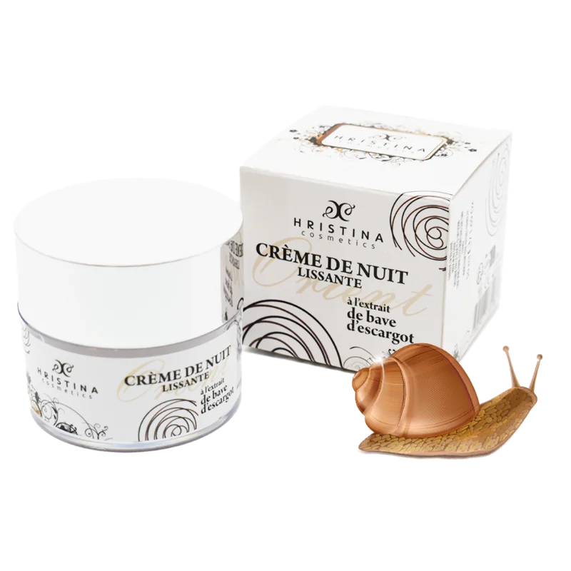 Crème de Nuit à la Bave d'Escargot 100% Naturelle