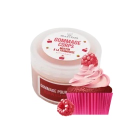 Gommage corps muffin framboise 100ml – 100% naturel