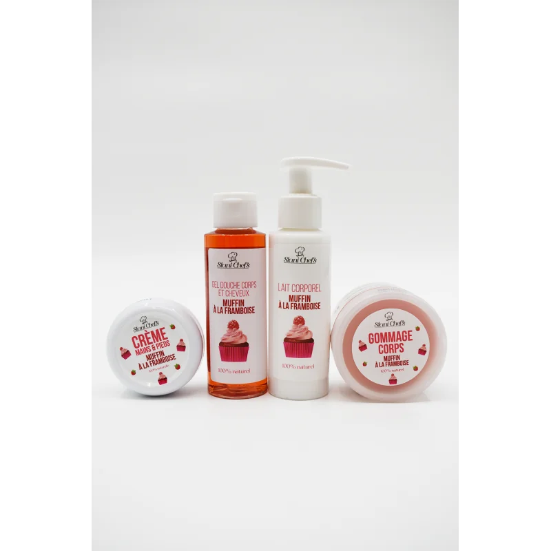 Gommage corps muffin framboise 100ml – 100% naturel