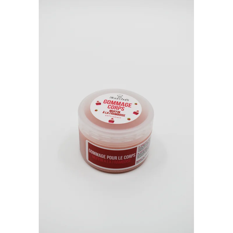 Gommage corps muffin framboise 100ml – 100% naturel