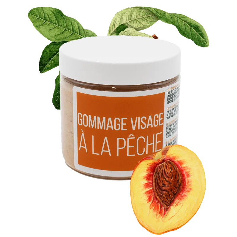 Gommage Visage Pêche 200ml 100% Naturel