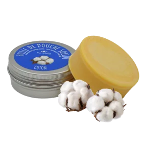 Huile de douche solide Coton 65g | 100% Naturelle