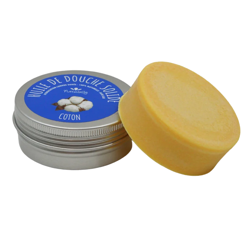 Huile de douche solide Coton 65g | 100% Naturelle