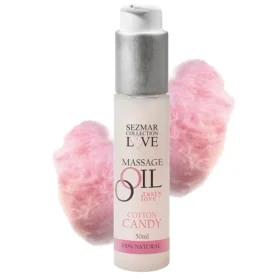 Huile de massage barbe à papa 100% naturelle 50ml Sezmar Love