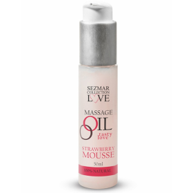 Huile de massage fraise 100% naturelle 50ml Sezmar Love