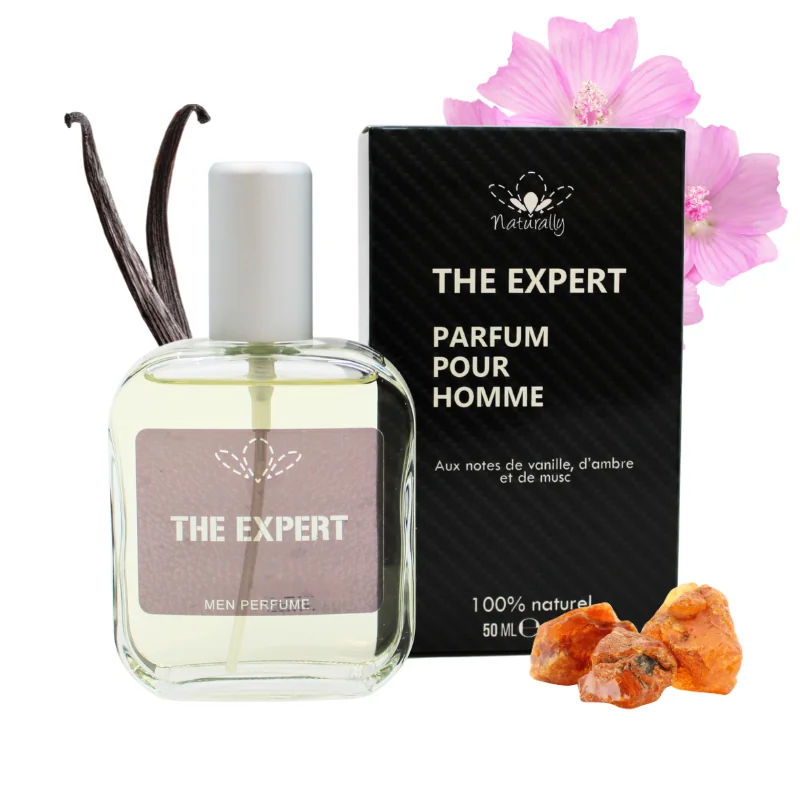 Parfum Homme Naturel Vanille Ambre Musc 50ml