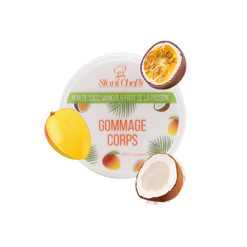 Gommage corps à la noix de coco, mangue & fruit de la passion - 250ml 100% naturel Stani chef's