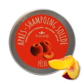 Après-shampoing solide Pêche 50g naturel