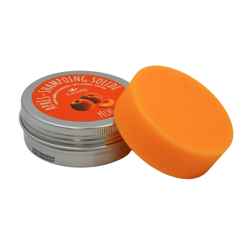 Après-shampoing solide Pêche 50g naturel