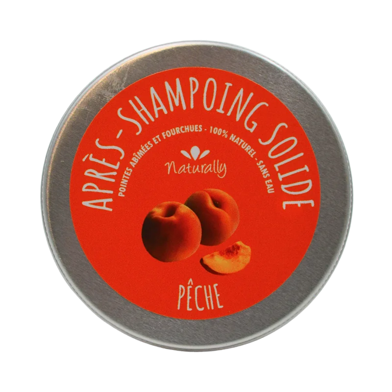 Après-shampoing solide Pêche 50g naturel