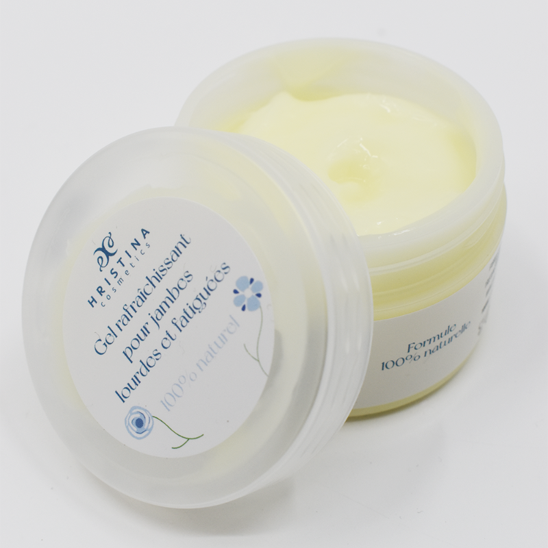 Gel rafraîchissant pour jambes lourdes et fatiguées - 100ml 100% naturel Hristina