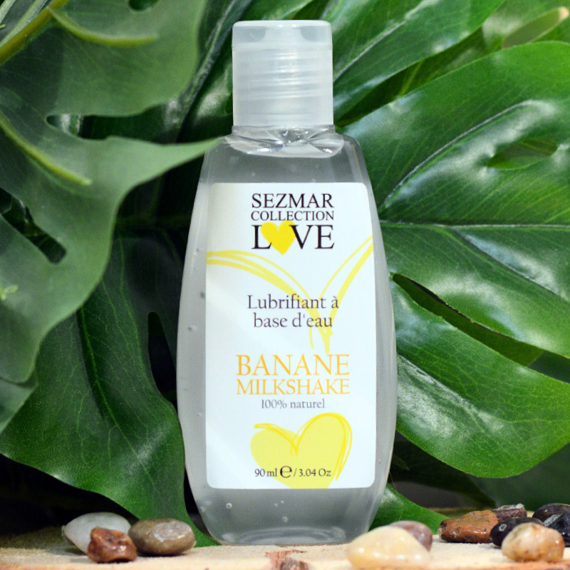 Lubrifiant à base d'eau 100% naturel Banane Milkshake 90 ml Sezmar Love