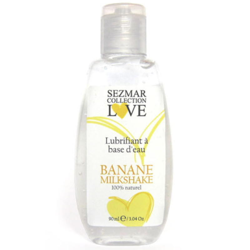Lubrifiant à base d'eau 100% naturel Banane Milkshake 90 ml Sezmar Love