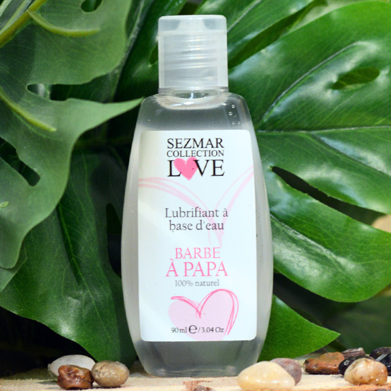 Lubrifiant à base d'eau 100% naturel Barbe à Papa 90 ml Sezmar Love