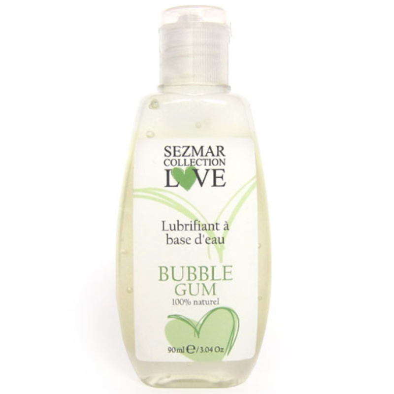 Lubrifiant à base d'eau 100% naturel Bubble Gum 90 ml Sezmar Love