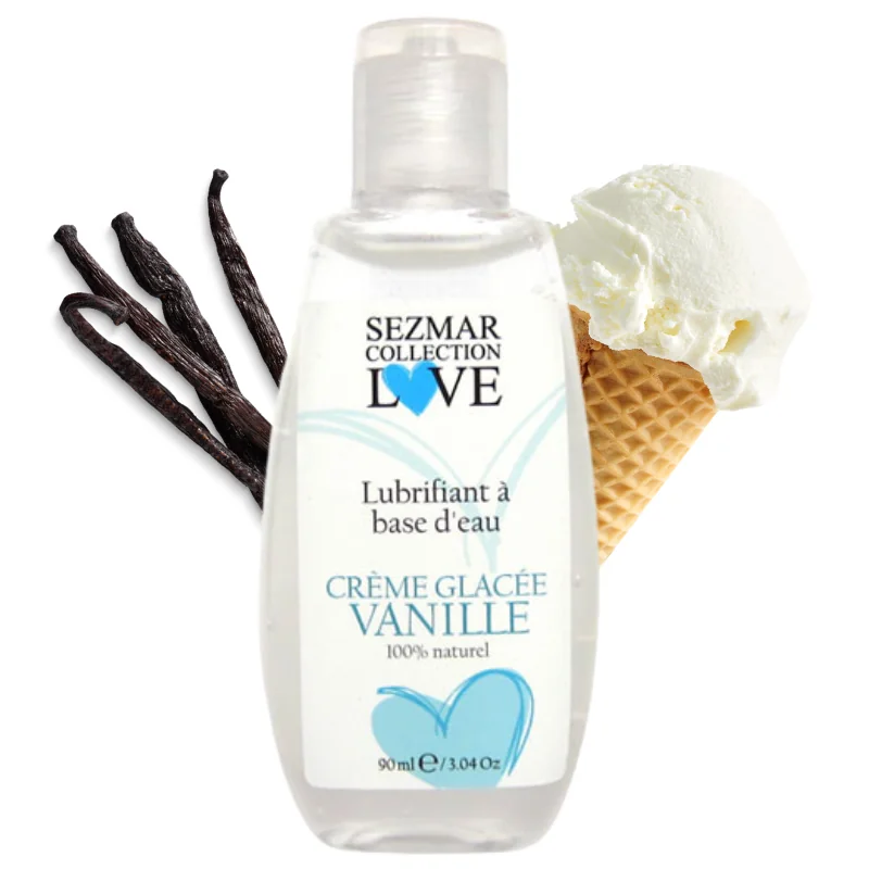 Lubrifiant naturel eau saveur crème glacée vanille