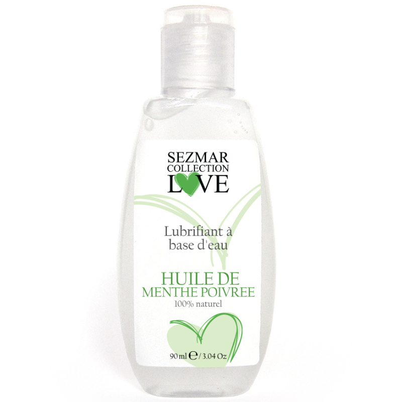 Lubrifiant à base d'eau 100% naturel Menthe poivrée 90 ml Sezmar Love