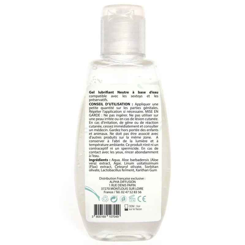 Lubrifiant à base d'eau 100% naturel – Neutre 90ml