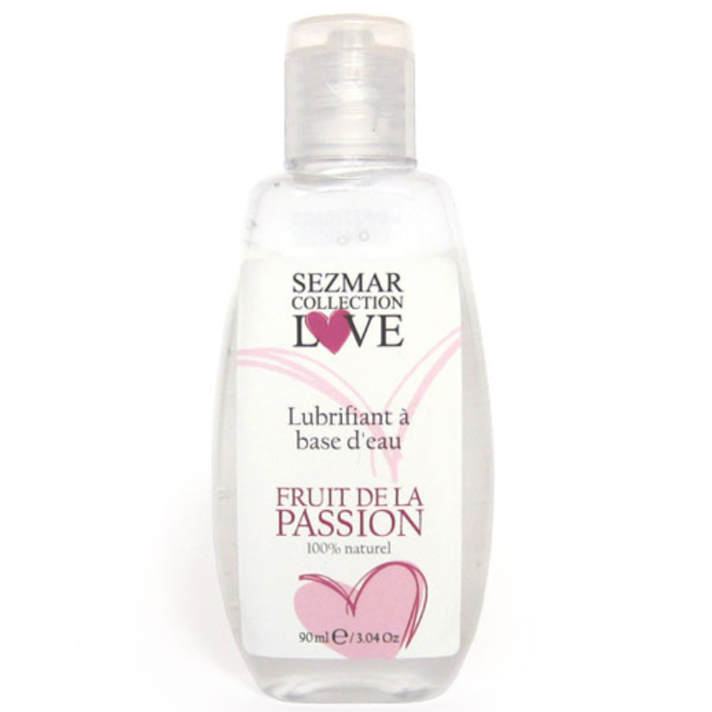 Lubrifiant à base d'eau 100% naturel Fruit de la passion 90 ml Sezmar Love