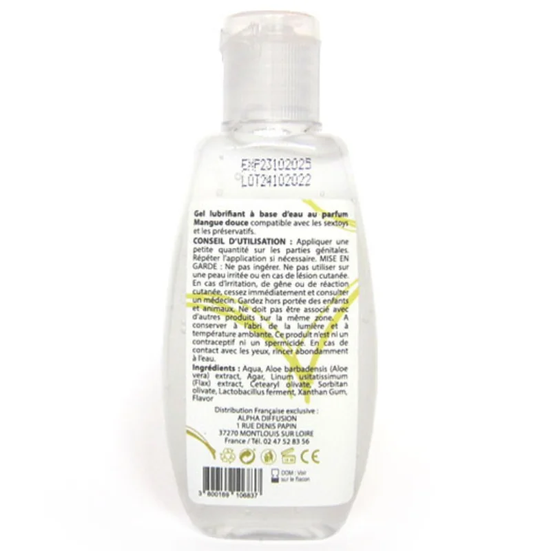 Lubrifiant à Base d'Eau 100% Naturel Mangue 90 ml