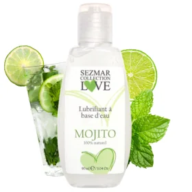 Lubrifiant 100% naturel au Mojito – Base d'eau 90ml