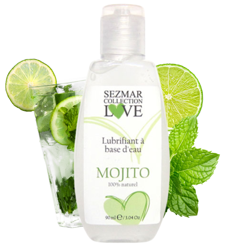 Lubrifiant à base d'eau 100% naturel Mojito 90 ml Sezmar Love
