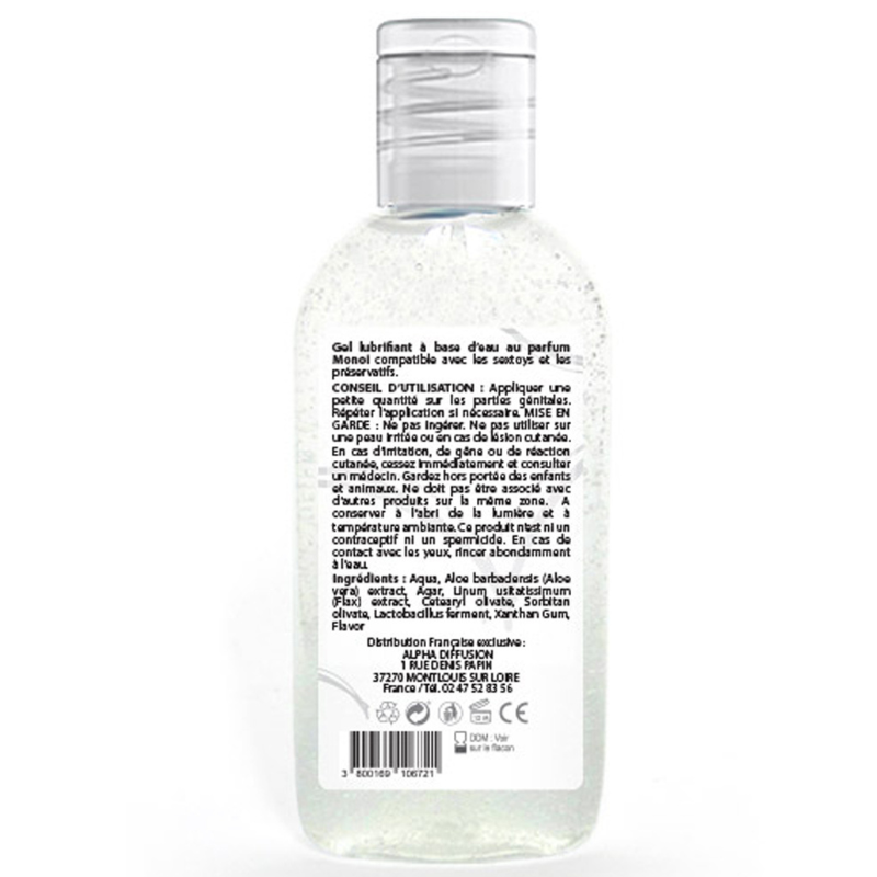 Lubrifiant à base d'eau 100% naturel Monoï 90 ml Sezmar Love