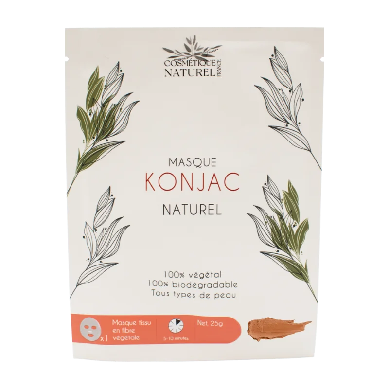 Masque Konjac Argile Rouge - Soin Naturel