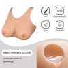 Buste faux seins silicone, style brassière, avec sangle Velcro
