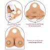Buste plastron silicone encolure ronde – dos Velcro