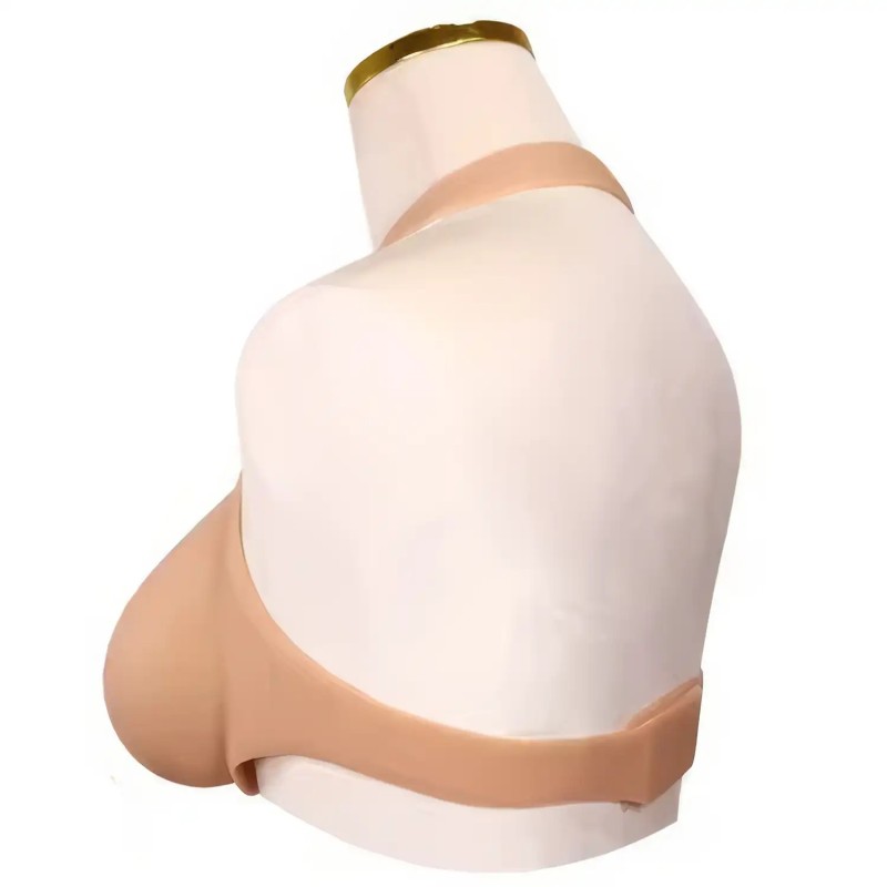 Buste plastron silicone encolure ronde – dos Velcro