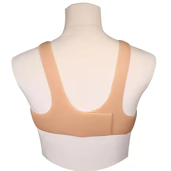 Buste faux seins silicone, intérieur concave – dos Velcro