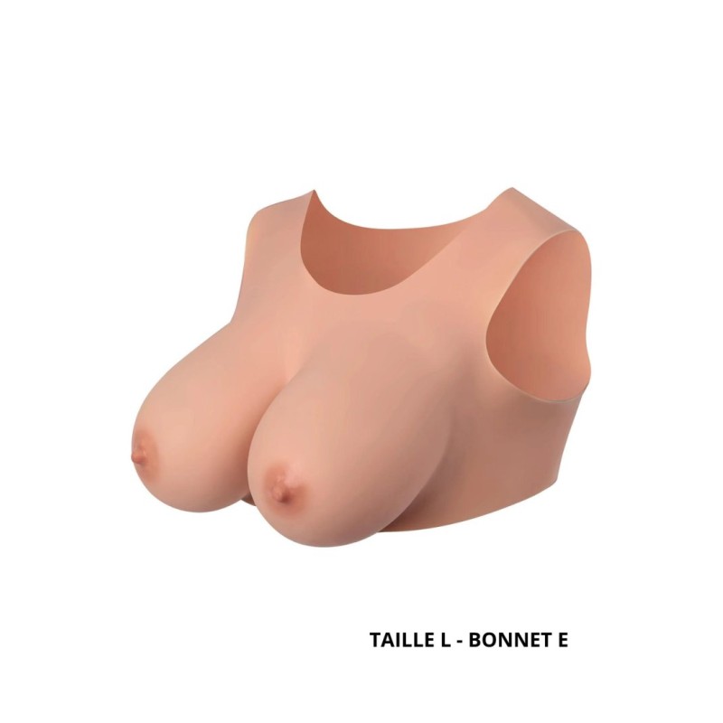 Buste seins réaliste couleur peau claire Taille L Bonnet E Starbust