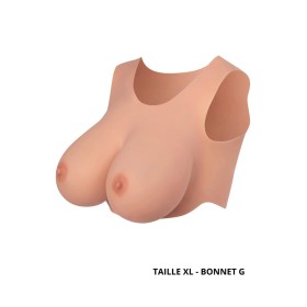 Buste seins réaliste couleur peau claire Taille XL Bonnet G Starbust