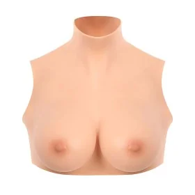 Buste seins réalistes col haut peau claire Starbust