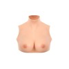 Buste seins réalistes col haut peau claire Starbust