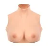 Buste seins réalistes col haut peau claire Starbust