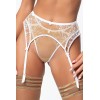 Porte-jarretelles tulle et broderie, Axami V-10782