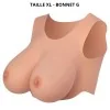 Buste seins réaliste couleur peau claire Taille XL Bonnet G Starbust