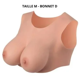 Buste seins réaliste couleur peau claire Taille M Bonnet D Starbust