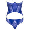 Ensemble corset bustier bleu royal avec string - Cottelli COTTELLI & DIVERS