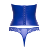 Ensemble corset bustier bleu royal avec string - Cottelli COTTELLI & DIVERS